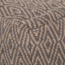 Load image into Gallery viewer, Amuleto - Hand Loomed Cotton Pouf - Dark Gray / Brown
