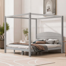 Load image into Gallery viewer, anopy Platform Bed With Headboard And Support Legs
