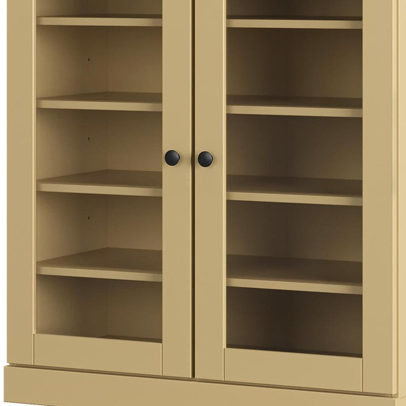 Twenty Pair Solid Woodshoe Storage Cabinet (752335) - Yellow