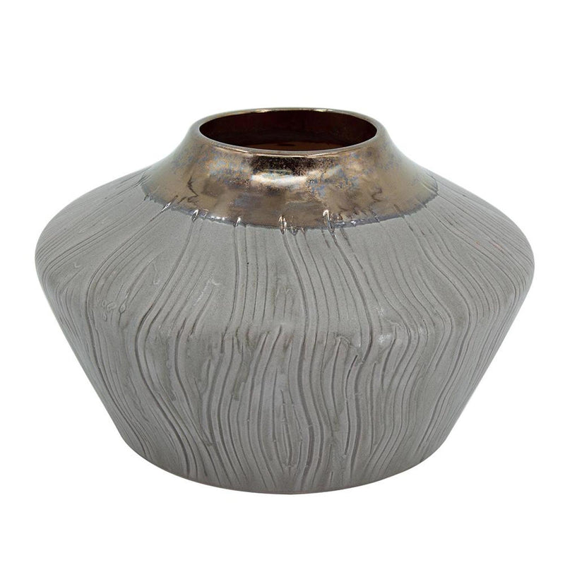 Round Table Vase - Bronze / Gray
