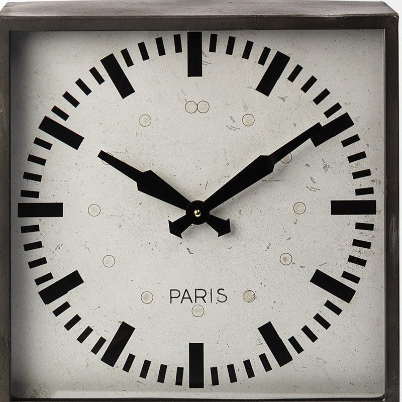 Poly Table Clock - Gray