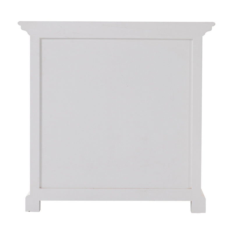 Classic Large Three Drawer Nightstand - White