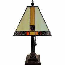 Load image into Gallery viewer, Metal Candlestick Table Lamp With Beige Empire Shade - Dark Brown
