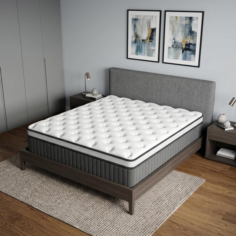 Memory Foam Medium Euro Top Hybrid Mattress - Queen