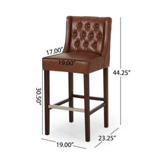 Load image into Gallery viewer, Solstara - Upholstered Dining Barstool With Button Tufted And Wing Back
