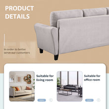 Load image into Gallery viewer, Modern Living Room Sofa Set Linen Upholstered Couch Furniture for Home or Office ,Light Grey,(1+2 Seat,Old Sku:SG000365AAA)
