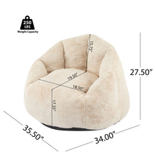 Load image into Gallery viewer, Albi - Indoor Cozy Armchair Style Bean Bag - Beige
