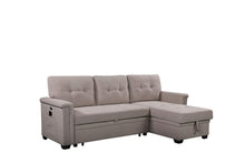 Load image into Gallery viewer, Nathan - Reversible Sleeper Sectional Sofa With Storage Chaise, USB Charging Ports And Pocket
