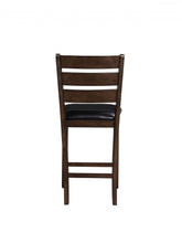 Load image into Gallery viewer, Faux Leather And Solid Wood Counter Height Bar Chairs (Set of 2) - Black And Brown
