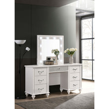 Load image into Gallery viewer, Charlotte - 7 Drawer Vanity Desk With LED Mirror - White
