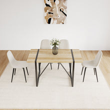 Load image into Gallery viewer, Modern Accent Dining Chairs Upholstered Seat, Metal Legs (Set of 4)
