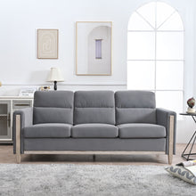 Load image into Gallery viewer, Comfortable Solid Wood Three-Seater Sofa, Soft Cushions, Durable And Long-Lasting, 79.5&quot; Sofa Couch For Living Room
