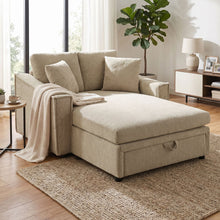 Load image into Gallery viewer, Modern Chaise Sofa With Hidden Storage For Living Room
