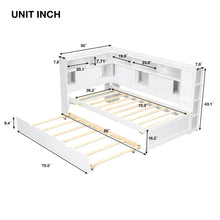 Load image into Gallery viewer, Daybed With Storage Shelves, USB Charging, And Trundle Bed
