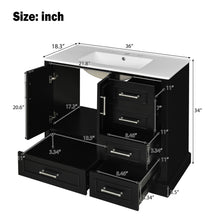 Load image into Gallery viewer, Traditional Bathroom Vanity With Soft Close Doors And Drawers
