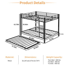 Load image into Gallery viewer, Bunk Bed For Kids, Convertible Frame With Ladders &amp; Guardrail
