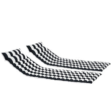 Load image into Gallery viewer, Outdoor Lounge Chairs (Set of 2), Cushion Replacement Patio Funiture Seat Cushion Chaise Lounge Cushion - Black / White
