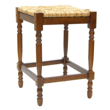 Load image into Gallery viewer, Backless Counter Height Bar Chair With Footrest 24" - Natural and Brown
