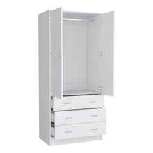 Load image into Gallery viewer, 71" Two Door Three Drawer Combo Dresser - White
