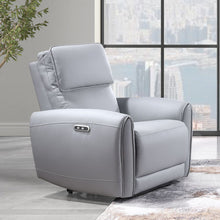 Load image into Gallery viewer, Jeromie - Power Motion Recliner With USB Port - Gray Synthetic Leather
