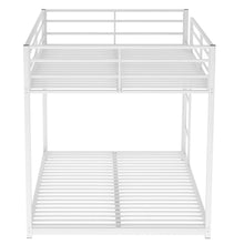 Load image into Gallery viewer, Full over Full Metal Bunk Bed, Low Bunk Bed with Ladder, White(Old SKU:MF197034AAK)
