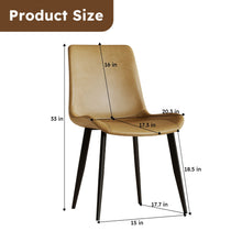 Load image into Gallery viewer, Dining Chairs With Carbon Steel Legs (Set of 4) - Brown
