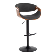 Load image into Gallery viewer, Curvo - Mid Century Modern Adjustable Barstool With Swivel &amp; Rounded T Footrest (Set of 2)
