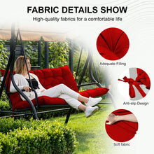 Load image into Gallery viewer, 3 Seater Outdoor Porch Swing Cushion With Backrest
