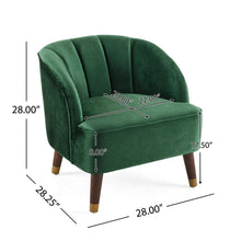 Load image into Gallery viewer, Elegant Upholstered Barrel Accent Chair With Wooden Legs
