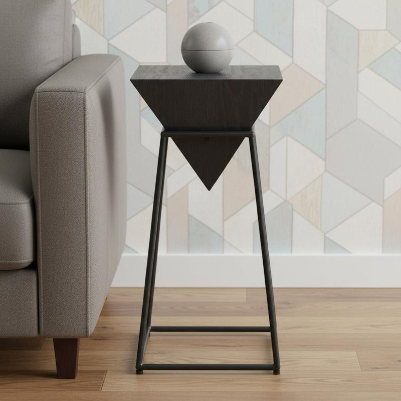 Pedestal End Table - Black