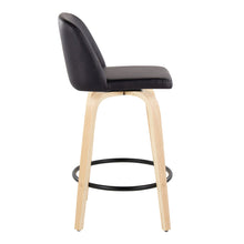Load image into Gallery viewer, Toriano - Contemporary Modern Fixed Height Counter Stool Swivel With Round Footrest (Set of 2)
