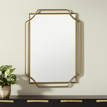 Load image into Gallery viewer, 40" Metal Geo Scallop Accent Mirror - Gold
