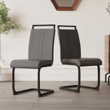 Load image into Gallery viewer, Modern Dining Chairs With High Back Upholstered Design Metal Legs
