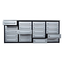 Load image into Gallery viewer, Garage Storage Cabinets With Workbench (With 20 Drawers) - Silver
