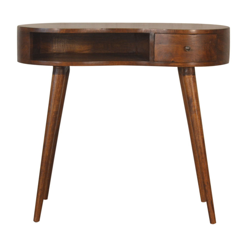 Kidney Writing Desk - Chestnut