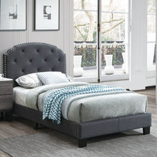 Load image into Gallery viewer, Button Tufted Bed With Nailhead Trim
