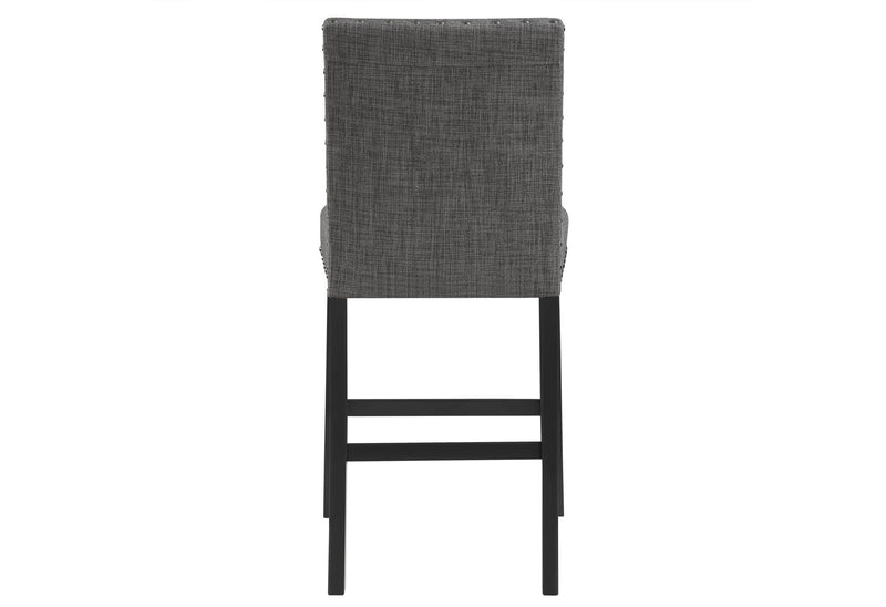 26" Wood Counter Height Bar Chairs (Set of 2) - Gray / Black