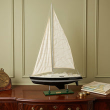 Load image into Gallery viewer, Hand Painted Model Boat - Black / White
