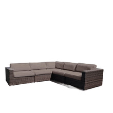 Load image into Gallery viewer, Ana - Outdoor Sectional Sofa With Cushions - Brown
