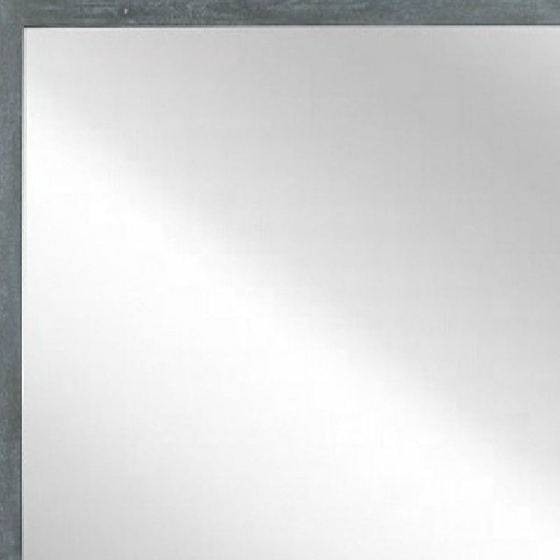 40" Solid Framed Accent Mirror - Dark Gray