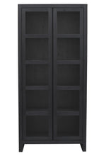 Load image into Gallery viewer, Distressed Solid Wood Frame Accent Cabinet With Two Doors - Graphite
