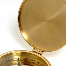 Load image into Gallery viewer, Shiny Compass With Lid - Brass / Marine
