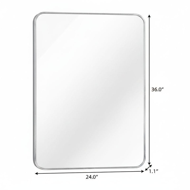 Aluminum Framed Bathroom Vanity Mirror (756061) - Silver