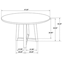 Load image into Gallery viewer, Guinea - 5 Piece Dining Set With Round Table And Upholstered Chairs - Walnut
