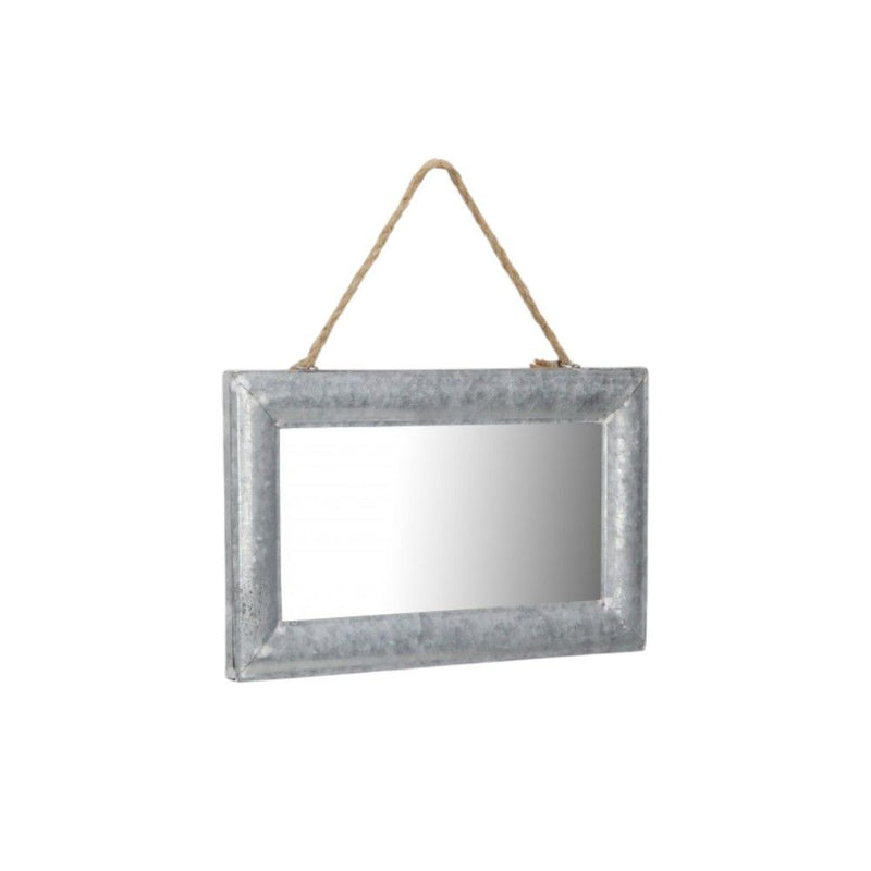 9" Metal Framed Accent Mirror - Silver