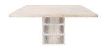 Load image into Gallery viewer, 60" Square Solid Wood Pedestal Base Dining Table - Ivory
