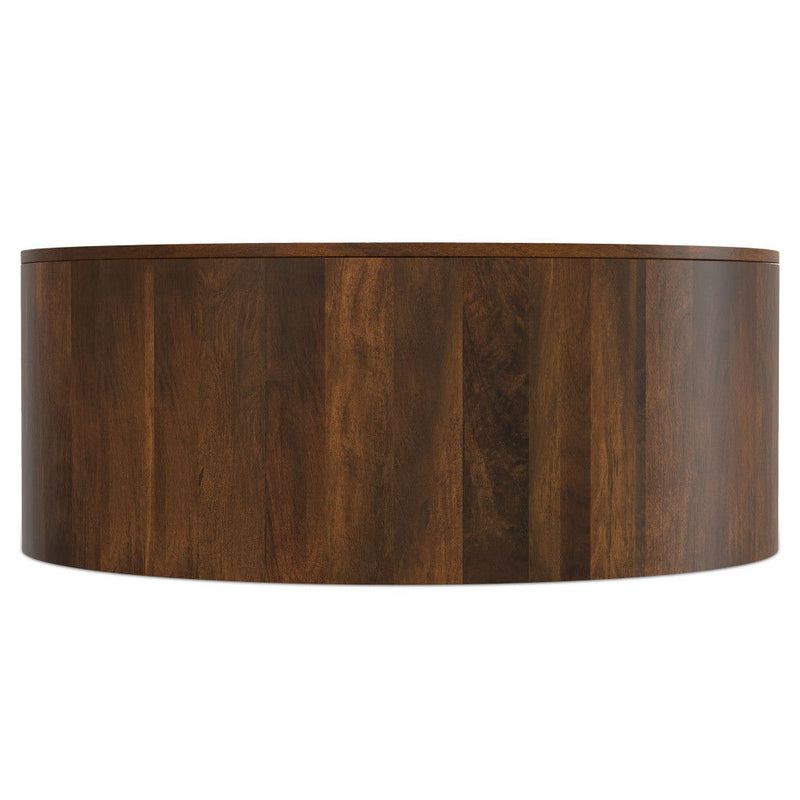36" Solid Wood Round Solid Coffee Table - Brown