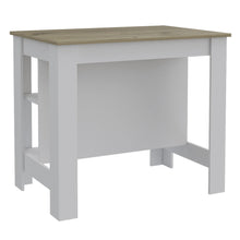 Load image into Gallery viewer, Kitchen Island With Storage - Brown / White
