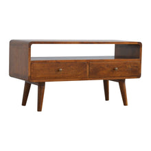 Load image into Gallery viewer, Solid Wood Enclosed Open Storage TV Stand (719177) - Chestnut
