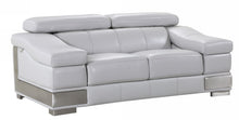 Load image into Gallery viewer, Genuine Love Seat Leather - Light Gray / Silver
